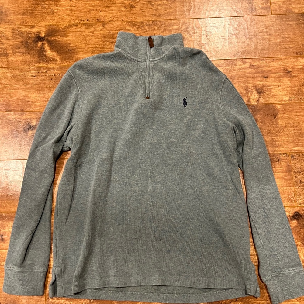 Polo by Ralph Lauren Blue Quarter-Zip Sweater